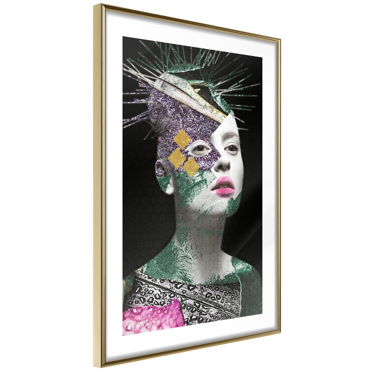 Wall Poster Colorful Portrait - colorful abstract composition with a woman's face 117211 additionalImage 6
