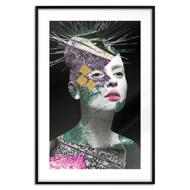 Wall Poster Colorful Portrait - colorful abstract composition with a woman's face 117211 additionalImage 15