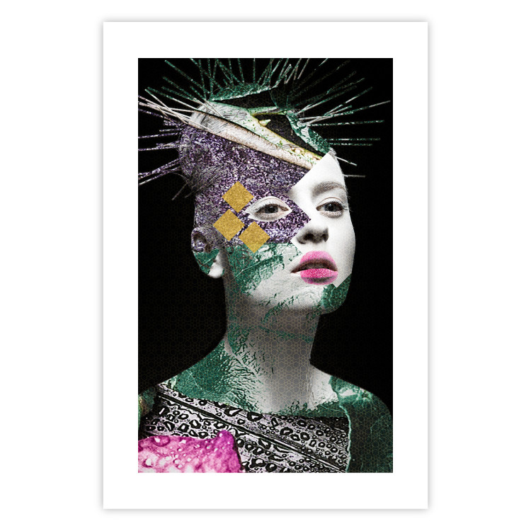 Wall Poster Colorful Portrait - colorful abstract composition with a woman's face 117211 additionalImage 19