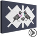 Canvas Starlings in love - elegant black birds on a geometric background 117611 additionalThumb 6