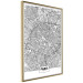 Poster Map of Paris - black and white map of the French city and simple inscriptions 117911 additionalThumb 14