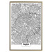 Poster Map of Paris - black and white map of the French city and simple inscriptions 117911 additionalThumb 20