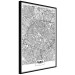 Poster Map of Paris - black and white map of the French city and simple inscriptions 117911 additionalThumb 10