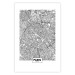 Poster Map of Paris - black and white map of the French city and simple inscriptions 117911 additionalThumb 19