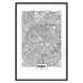 Poster Map of Paris - black and white map of the French city and simple inscriptions 117911 additionalThumb 17