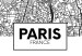 Poster Map of Paris - black and white map of the French city and simple inscriptions 117911 additionalThumb 11