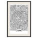 Poster Map of Paris - black and white map of the French city and simple inscriptions 117911 additionalThumb 18