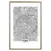 Poster Map of Paris - black and white map of the French city and simple inscriptions 117911 additionalThumb 14