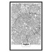 Poster Map of Paris - black and white map of the French city and simple inscriptions 117911 additionalThumb 18
