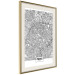 Poster Map of Paris - black and white map of the French city and simple inscriptions 117911 additionalThumb 2
