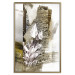 Wall Poster Diamond - silver crystal and geometric golden abstract in the background 118311 additionalThumb 20