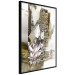 Wall Poster Diamond - silver crystal and geometric golden abstract in the background 118311 additionalThumb 10