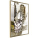 Wall Poster Diamond - silver crystal and geometric golden abstract in the background 118311 additionalThumb 14