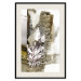Wall Poster Diamond - silver crystal and geometric golden abstract in the background 118311 additionalThumb 18