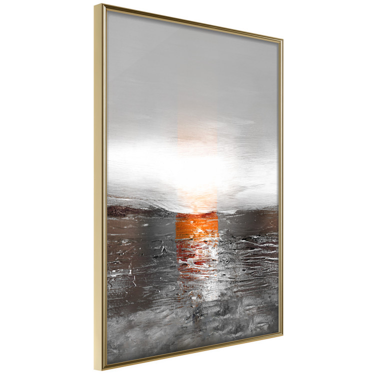 Wall Poster Abstract Sunset - modern composition on a silver background 118511 additionalImage 12