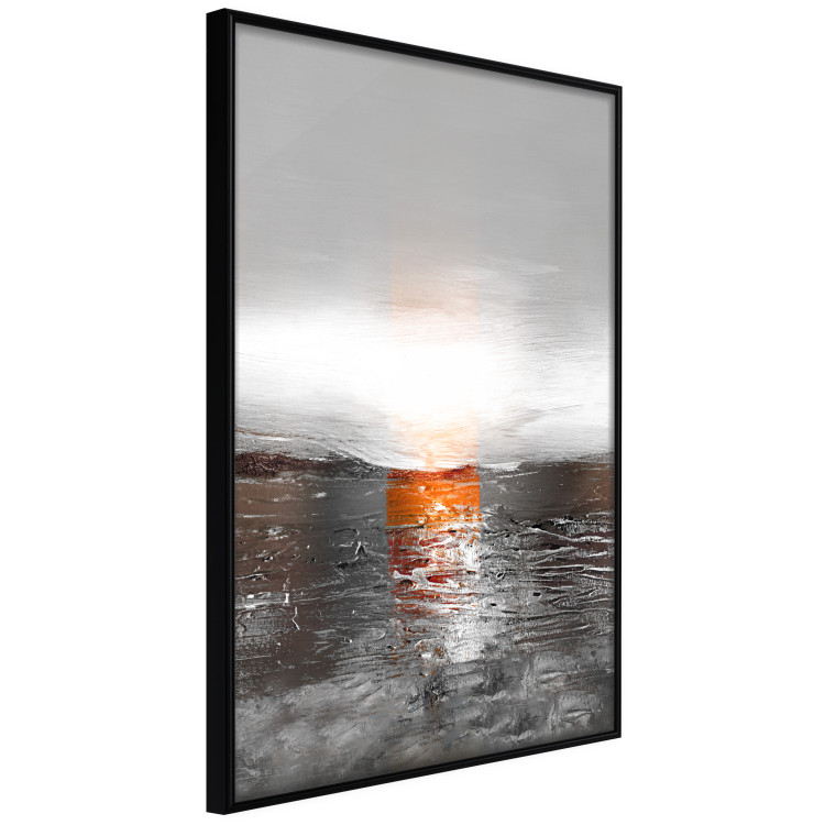 Wall Poster Abstract Sunset - modern composition on a silver background 118511 additionalImage 10