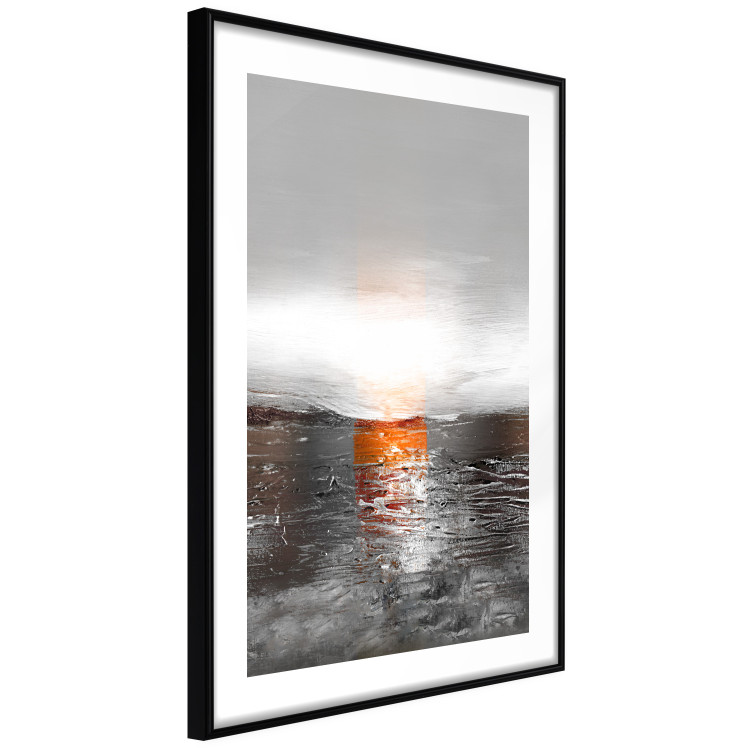 Wall Poster Abstract Sunset - modern composition on a silver background 118511 additionalImage 11