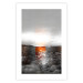 Wall Poster Abstract Sunset - modern composition on a silver background 118511 additionalThumb 19