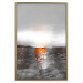 Wall Poster Abstract Sunset - modern composition on a silver background 118511 additionalThumb 16