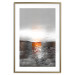 Wall Poster Abstract Sunset - modern composition on a silver background 118511 additionalThumb 14
