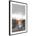 Wall Poster Abstract Sunset - modern composition on a silver background 118511 additionalThumb 11