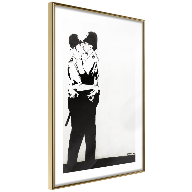 Poster Cops' Kiss - graffiti with two men in Banksy style 119211 additionalImage 6