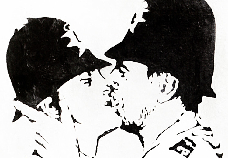 Poster Cops' Kiss - graffiti with two men in Banksy style 119211 additionalImage 9