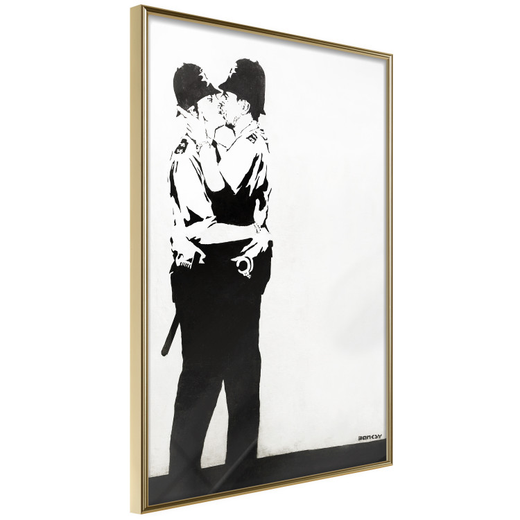 Poster Cops' Kiss - graffiti with two men in Banksy style 119211 additionalImage 12