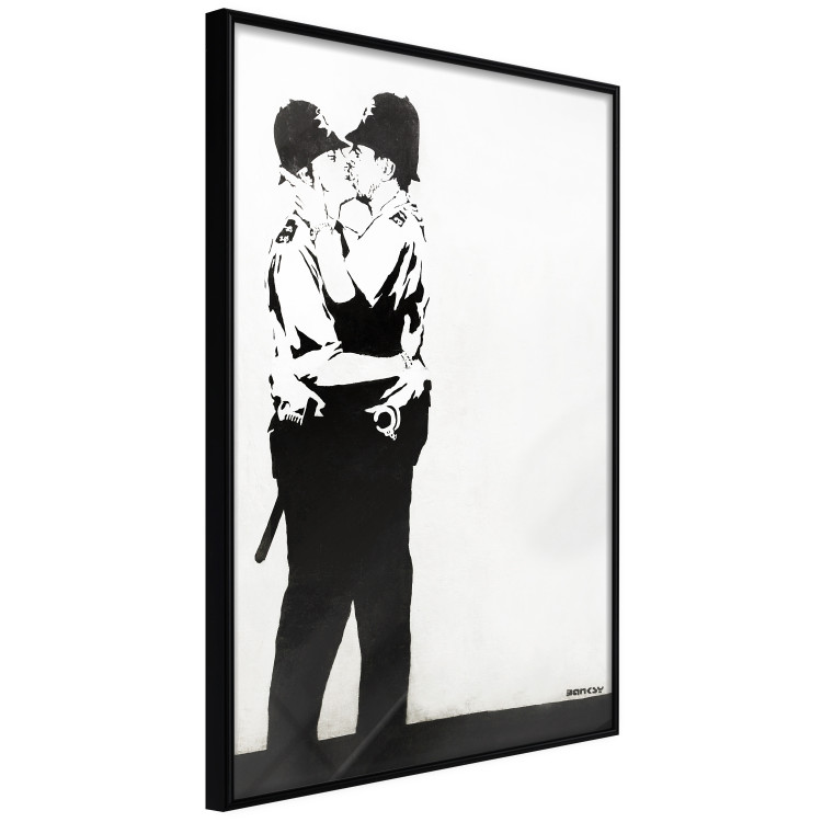 Poster Cops' Kiss - graffiti with two men in Banksy style 119211 additionalImage 10
