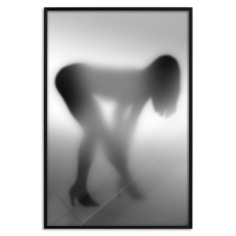 Poster Sensual Mist - black and white composition with a leaning woman 121911 additionalImage 18