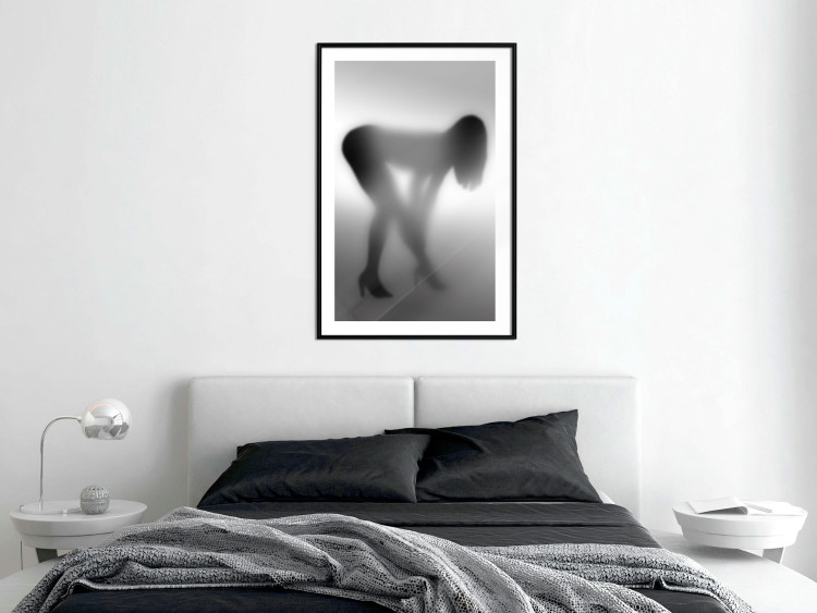 Poster Sensual Mist - black and white composition with a leaning woman 121911 additionalImage 4