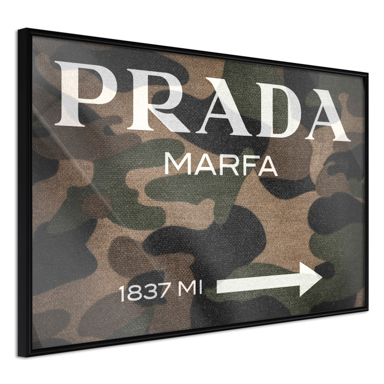 Wall Poster Camo Prada - white English brand name and numbers on military texture 122311 additionalImage 10