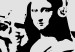Poster Mona Lisa with a Bazooka - black and white Mona Lisa pattern in a graffiti motif 122811 additionalThumb 9