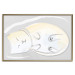 Poster Sleeping Kitty - abstract white upside-down lying animal 122911 additionalThumb 16