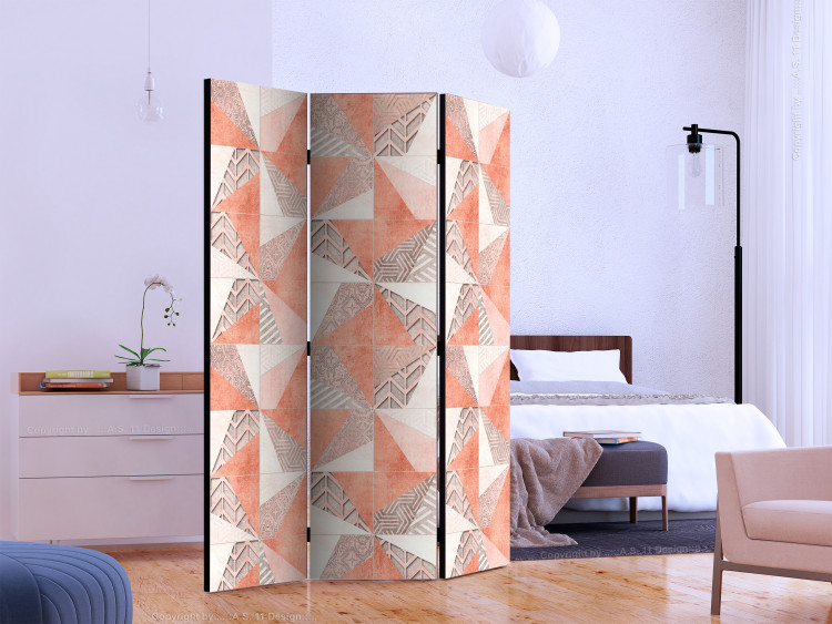 Room Separator Spring Geometry - triangular geometric figures in various colors 123011 additionalImage 2