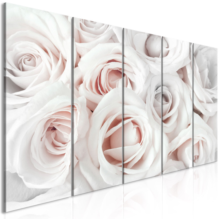 Canvas Pearl rose bouquet - composition of rose buds in white and pink colour 123211 additionalImage 2