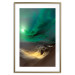 Poster Bright Night - landscape of moonlight on green sky and clouds 123611 additionalThumb 14