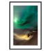 Poster Bright Night - landscape of moonlight on green sky and clouds 123611 additionalThumb 15