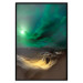 Poster Bright Night - landscape of moonlight on green sky and clouds 123611 additionalThumb 18