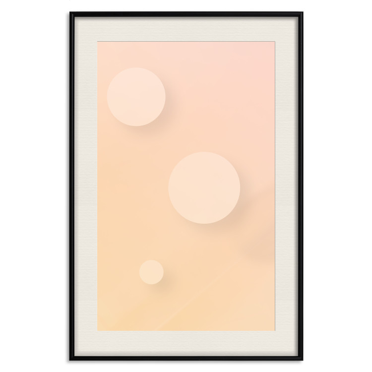 Poster Three Circles - geometric figures shaped as circles on pastel background 123811 additionalImage 18