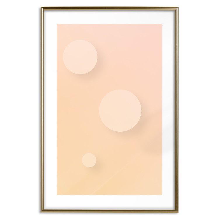 Poster Three Circles - geometric figures shaped as circles on pastel background 123811 additionalImage 14