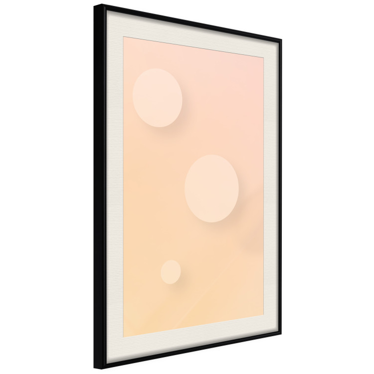 Poster Three Circles - geometric figures shaped as circles on pastel background 123811 additionalImage 3