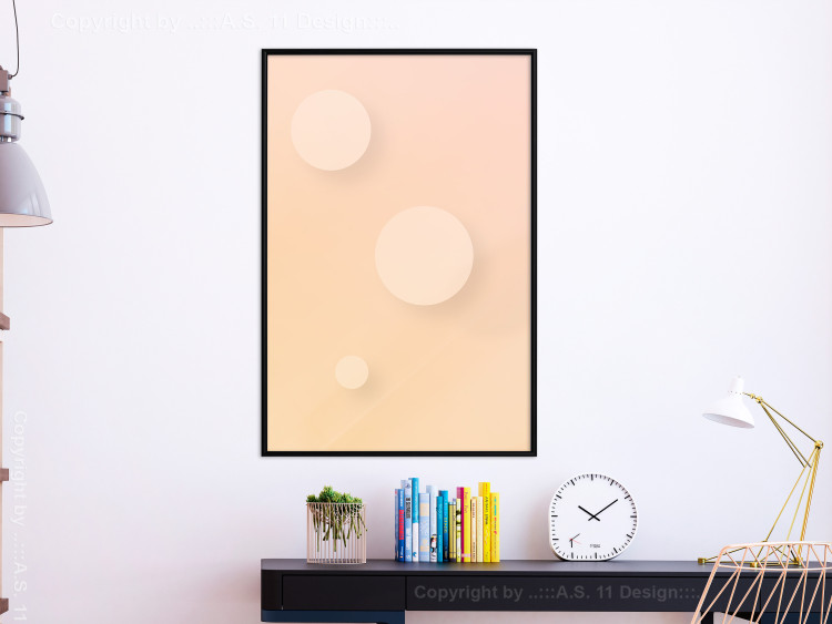 Poster Three Circles - geometric figures shaped as circles on pastel background 123811 additionalImage 5