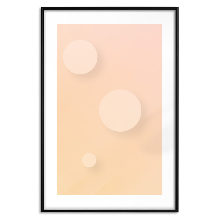 Poster Three Circles - geometric figures shaped as circles on pastel background 123811 additionalImage 17