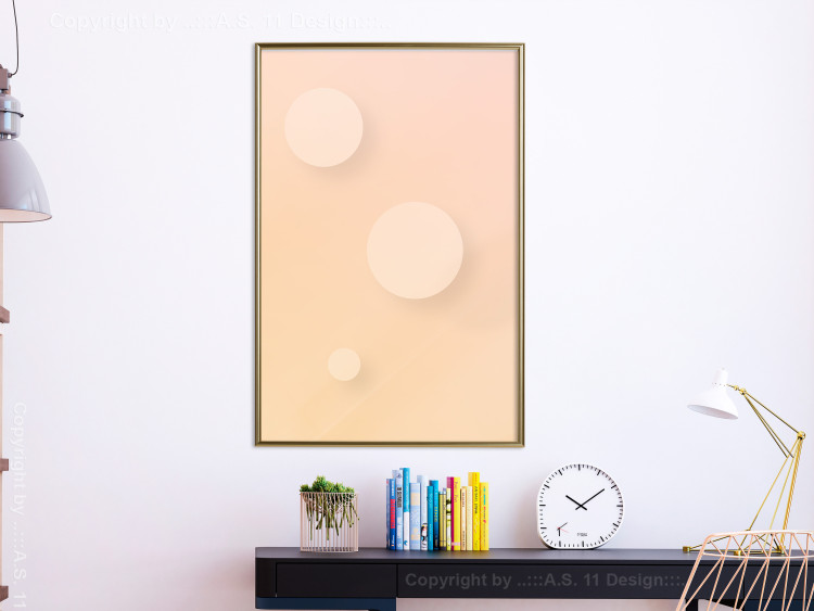 Poster Three Circles - geometric figures shaped as circles on pastel background 123811 additionalImage 7