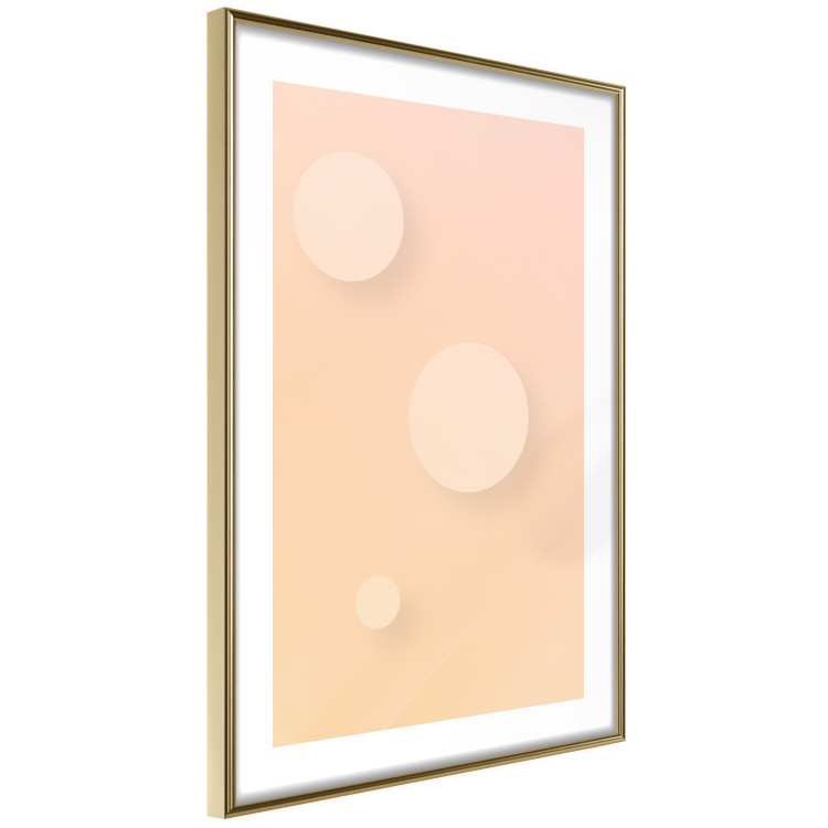 Poster Three Circles - geometric figures shaped as circles on pastel background 123811 additionalImage 8