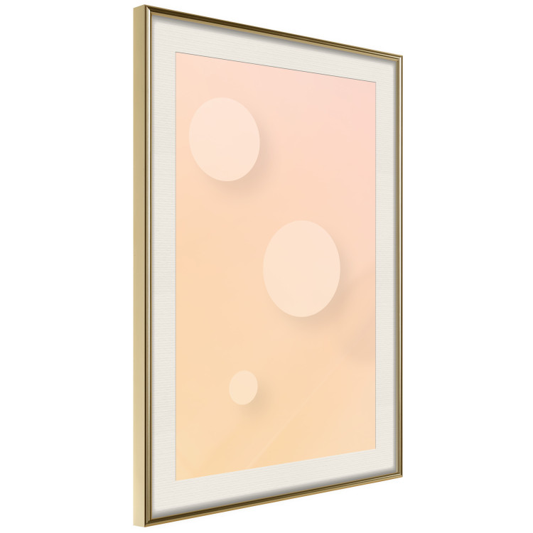 Poster Three Circles - geometric figures shaped as circles on pastel background 123811 additionalImage 2