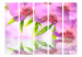 Room Separator Orchid Spa II (5-piece) - pink flowers and leaves on the water surface 124211 additionalThumb 3