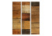Room Separator Wooden Textures (3-piece) - composition in warm colors 124311 additionalThumb 3