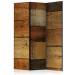 Room Separator Wooden Textures (3-piece) - composition in warm colors 124311